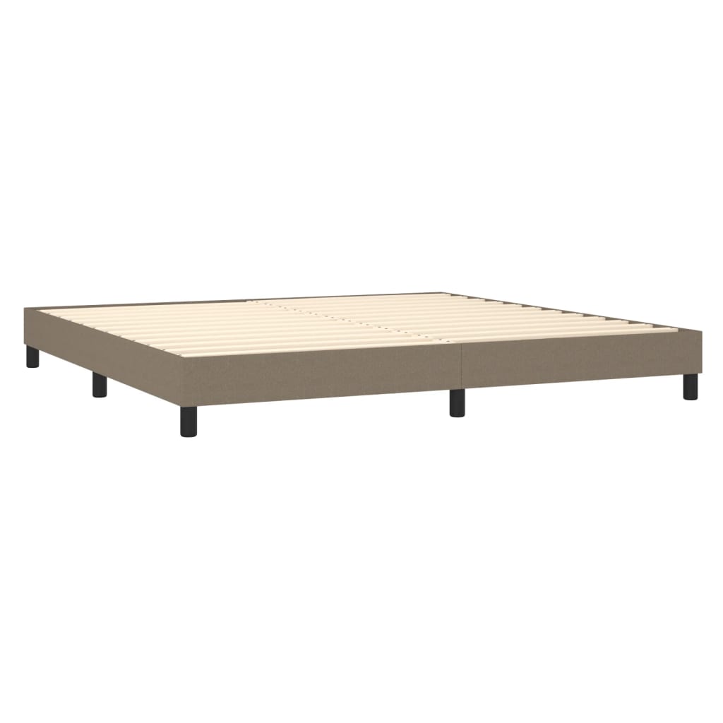 Sommier à lattes de lit avec matelas Taupe 200x200 cm Tissu - XIOS