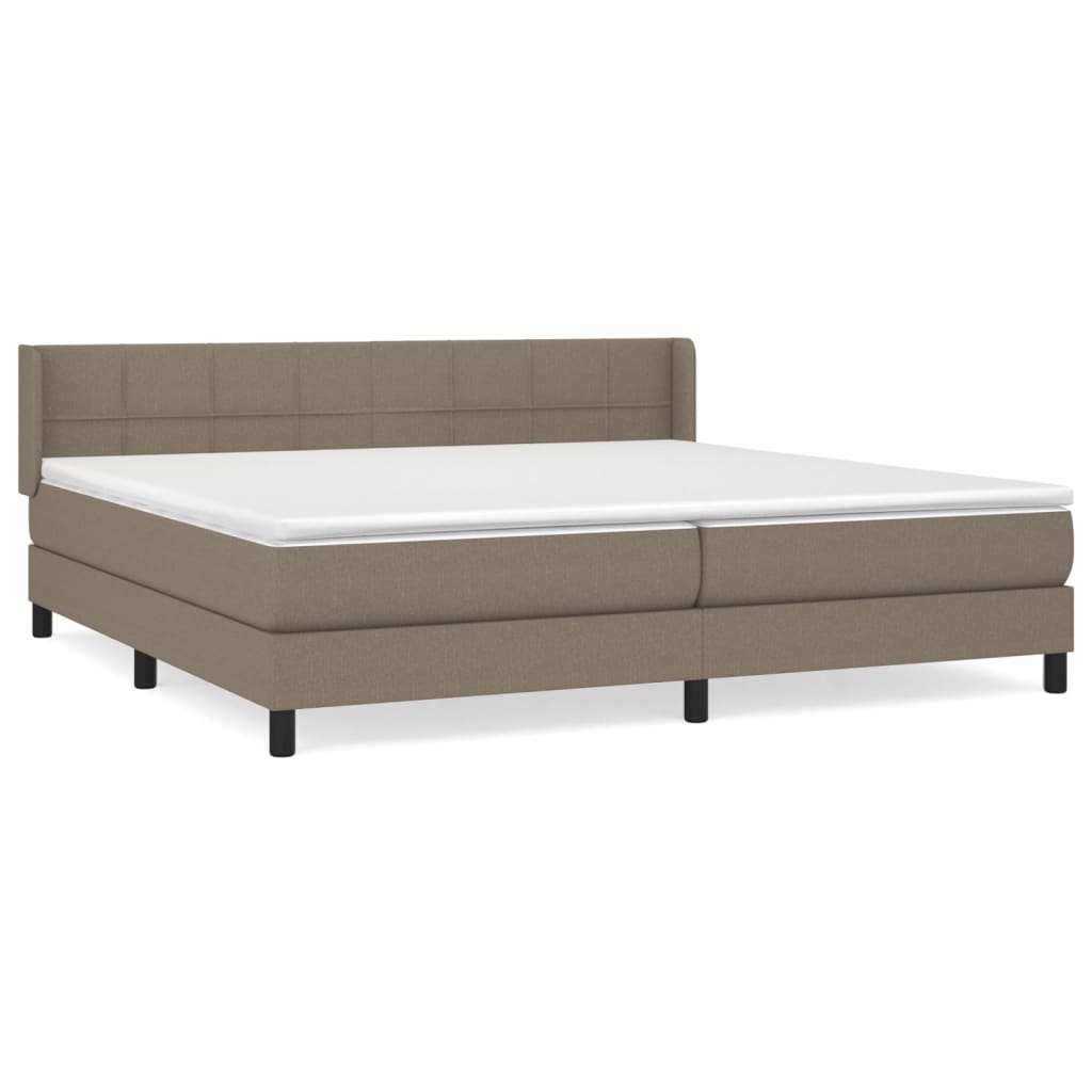 Sommier à lattes de lit avec matelas Taupe 200x200 cm Tissu - XIOS