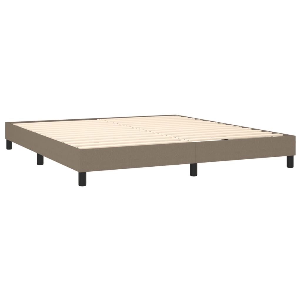 Sommier à lattes de lit avec matelas Taupe 180x200 cm Tissu - XIOS