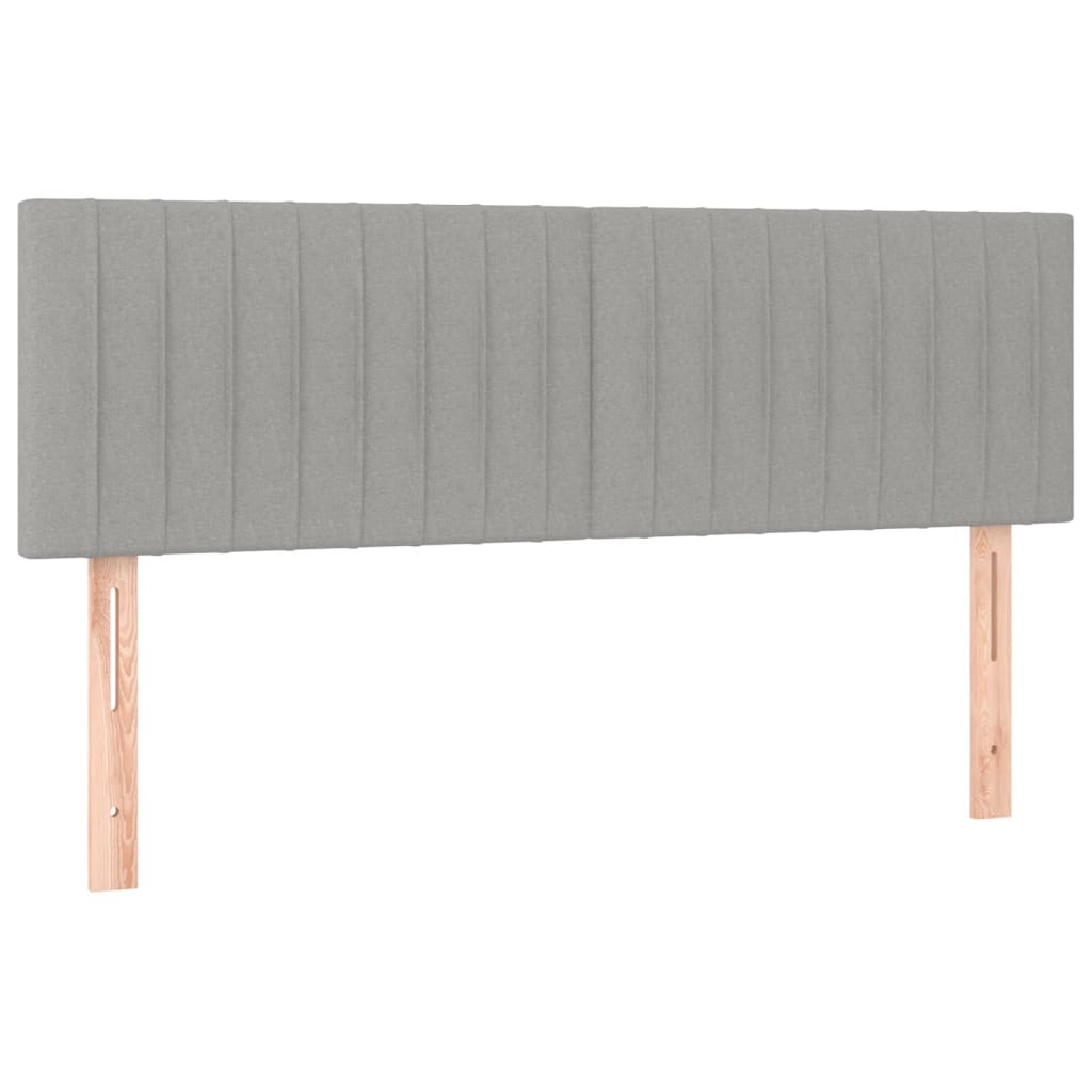 Sommier à lattes de lit avec matelas Gris clair 140x190cm Tissu - XIOS