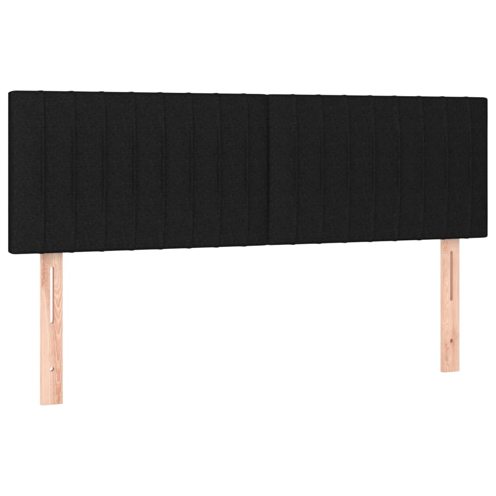 Sommier à lattes de lit avec matelas Noir 140x190 cm Tissu - XIOS