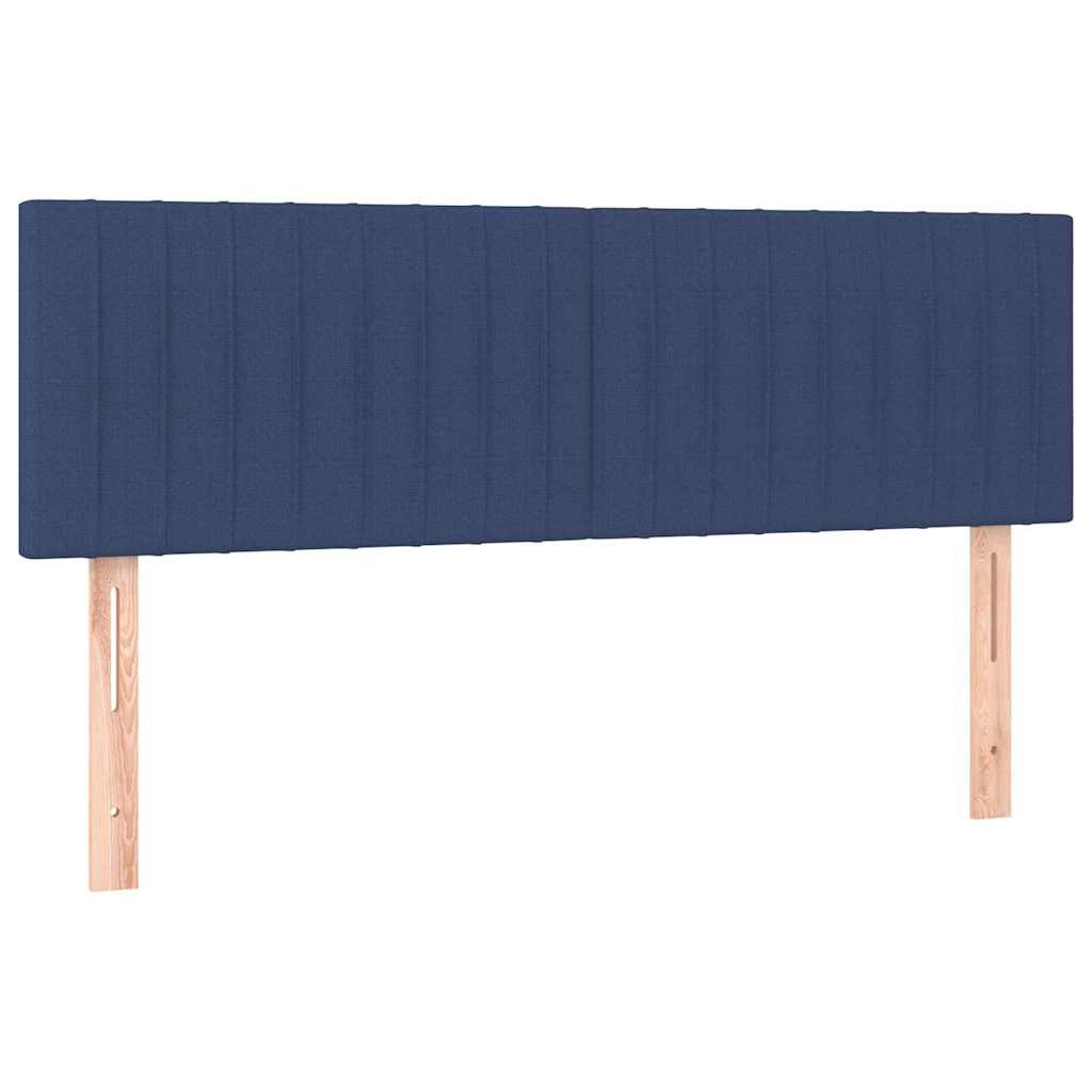 Sommier à lattes de lit avec matelas Bleu 140x190 cm Tissu