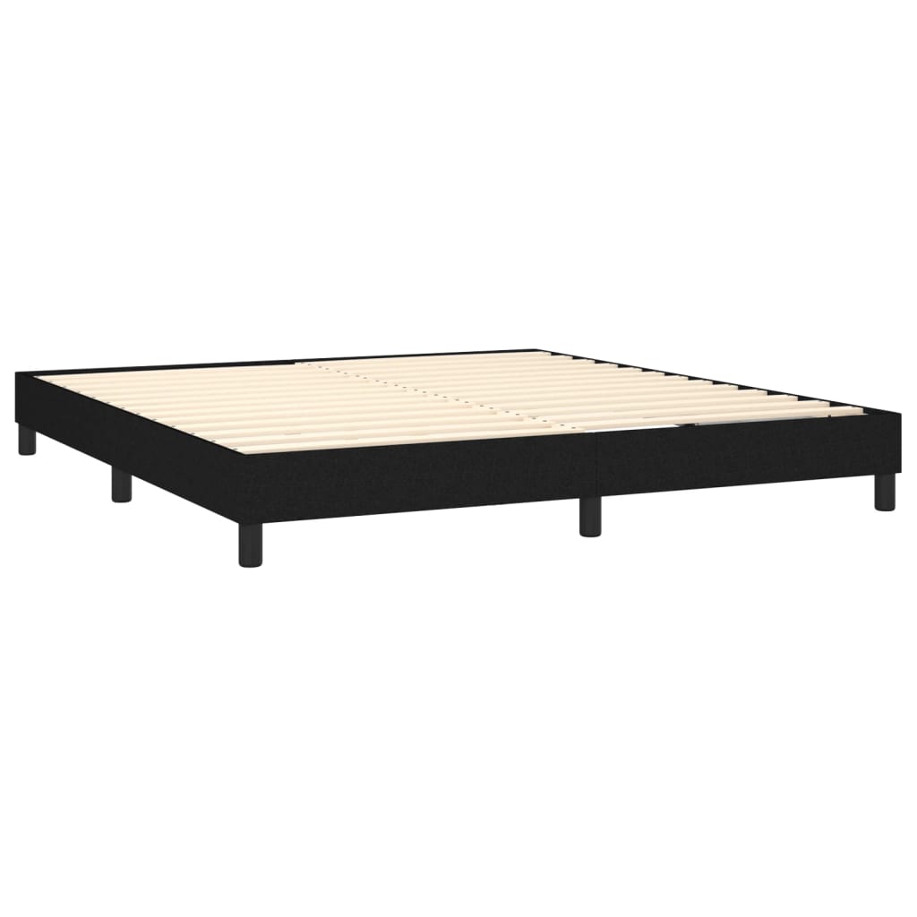 Sommier à lattes de lit avec matelas Noir 160x200 cm Tissu - XIOS