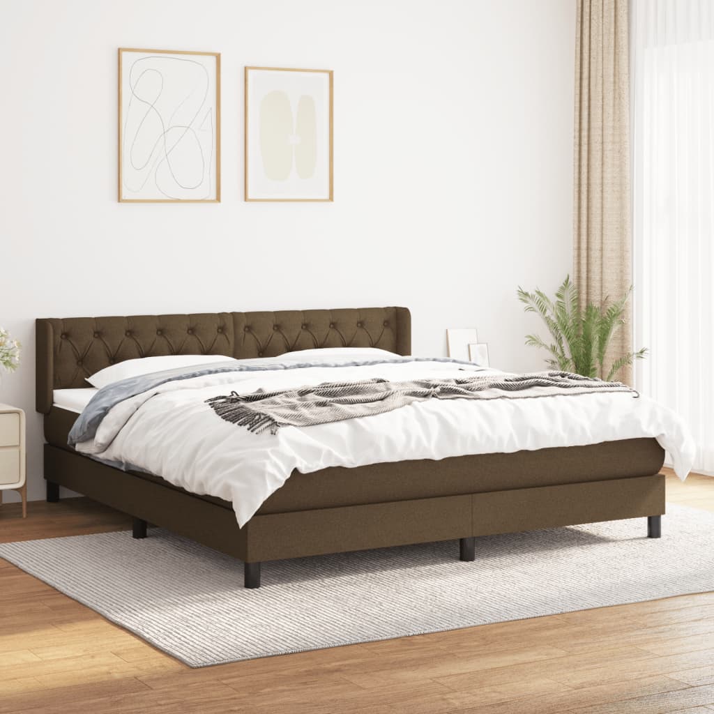 Sommier à lattes de lit avec matelas Marron foncé 160x200 cm - XIOS
