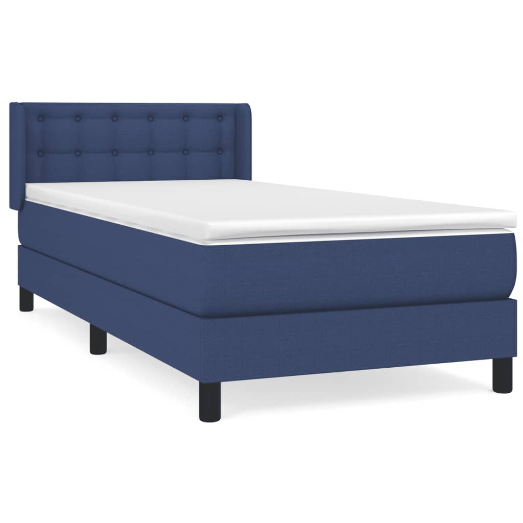 Sommier à lattes de lit avec matelas Bleu 80x200 cm Tissu - XIOS