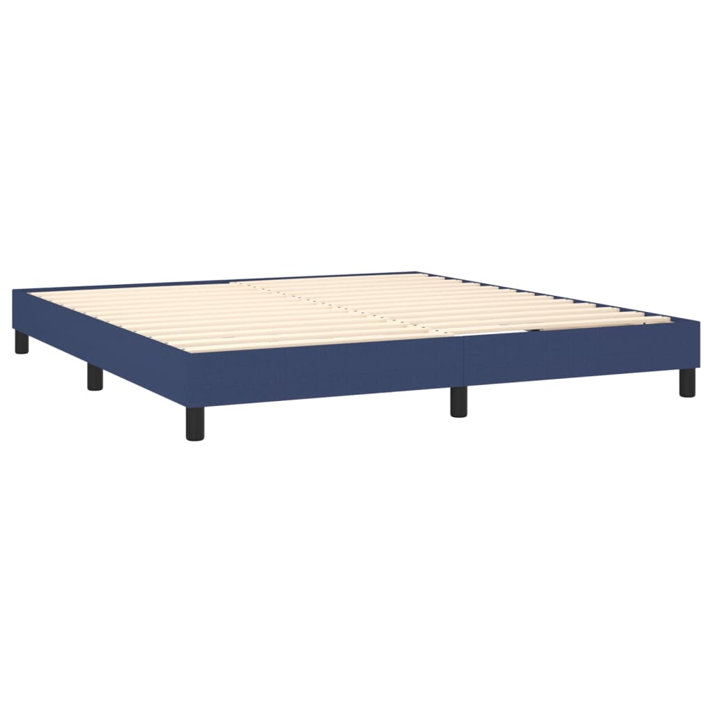 Sommier à lattes de lit avec matelas Bleu 160x200 cm Tissu - XIOS