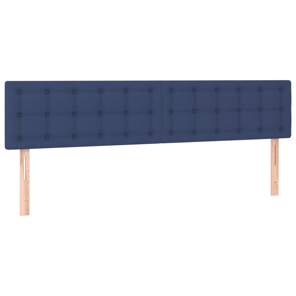 Sommier à lattes de lit avec matelas Bleu 160x200 cm Tissu - XIOS