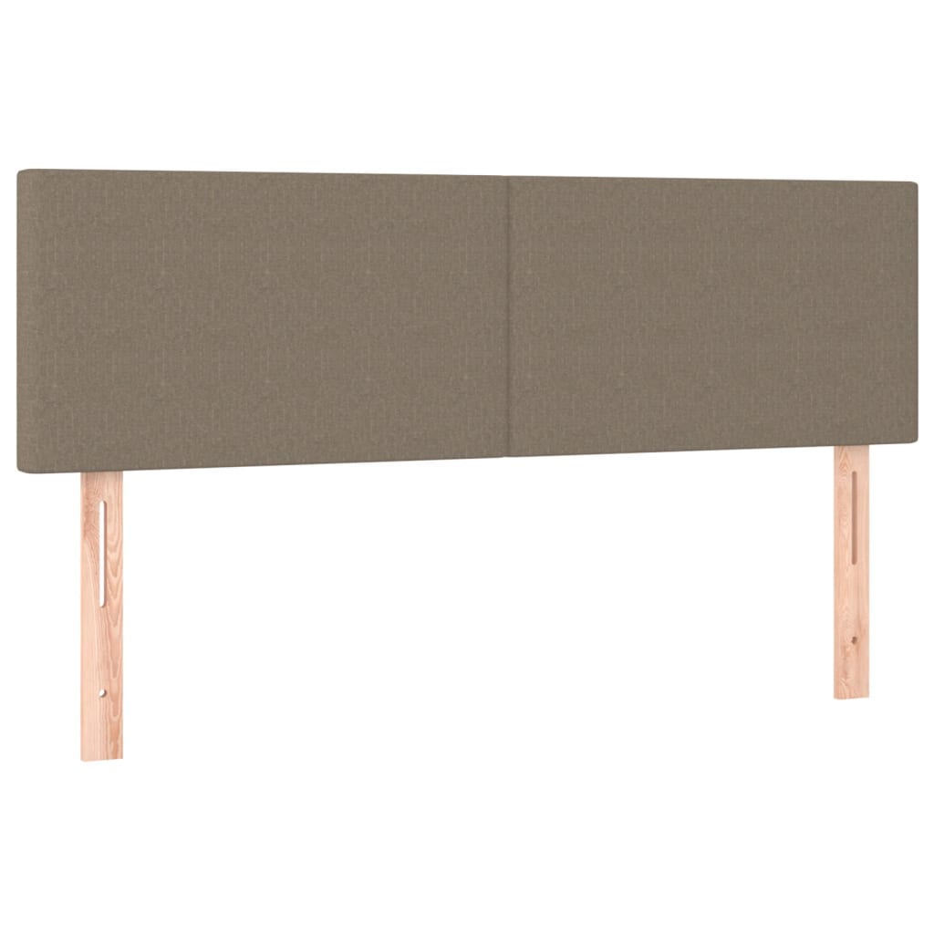 Sommier à lattes de lit avec matelas Taupe 140x190 cm Tissu - XIOS