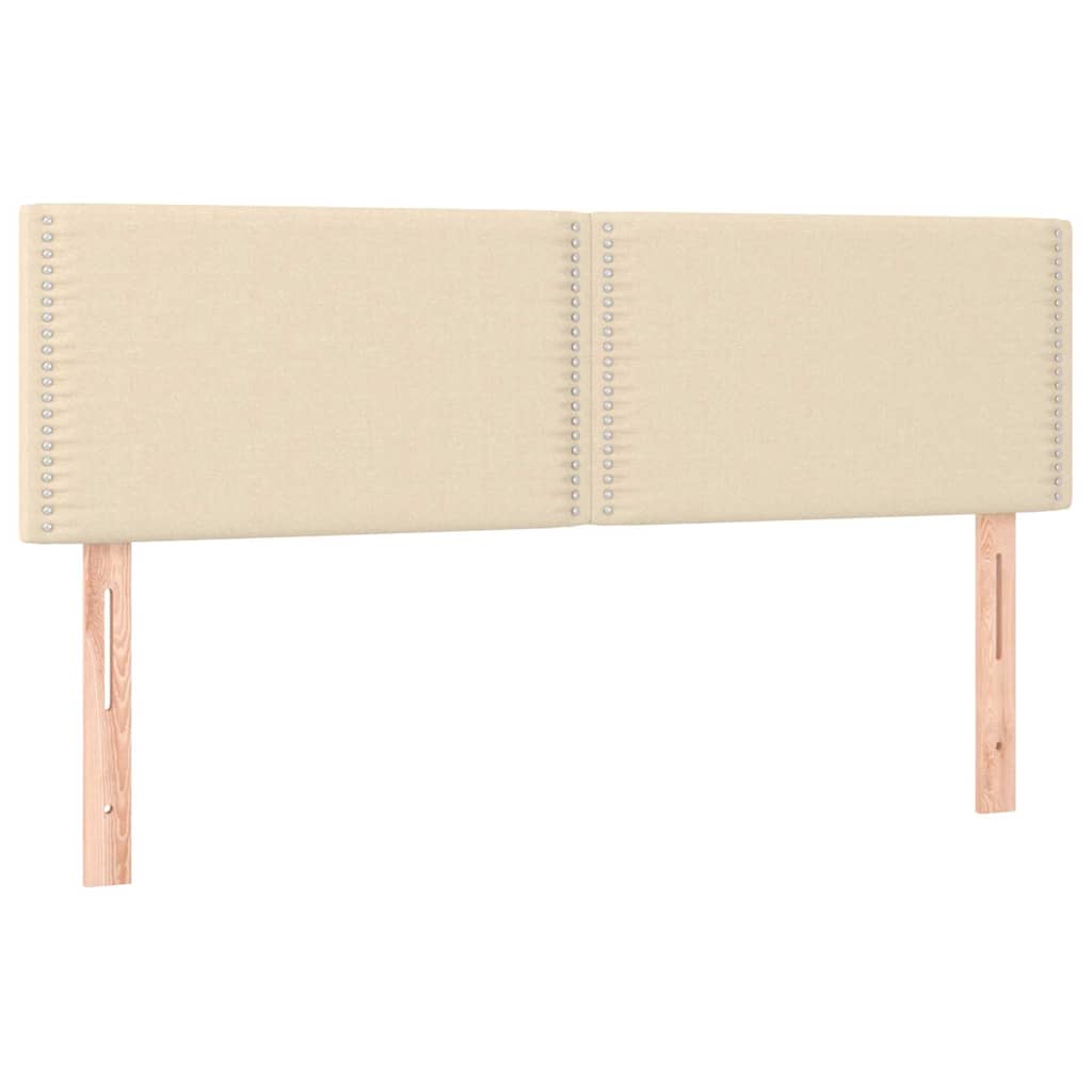 Sommier à lattes de lit avec matelas Crème 140x190 cm Tissu