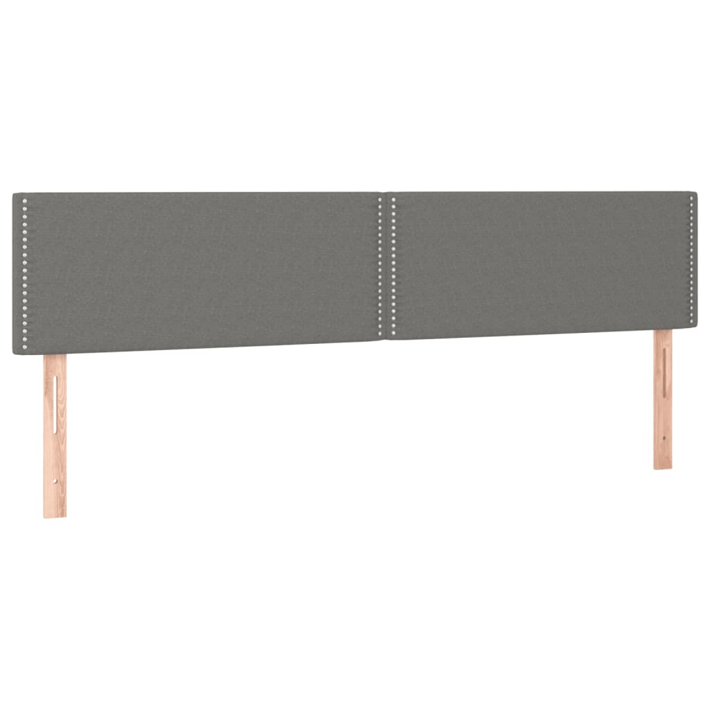 Sommier à lattes de lit avec matelas Gris foncé 200x200cm Tissu - XIOS
