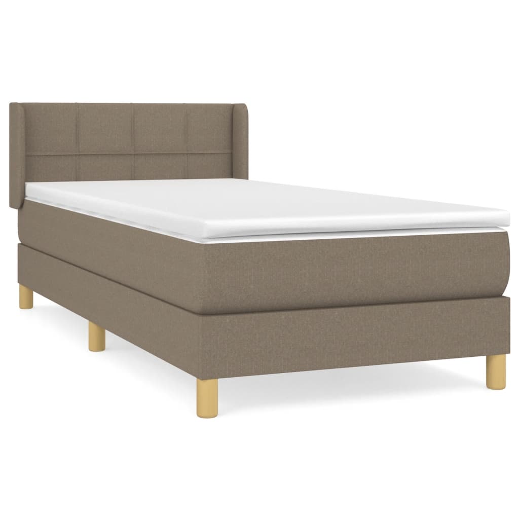 Sommier à lattes de lit avec matelas Taupe 80x200 cm Tissu - XIOS