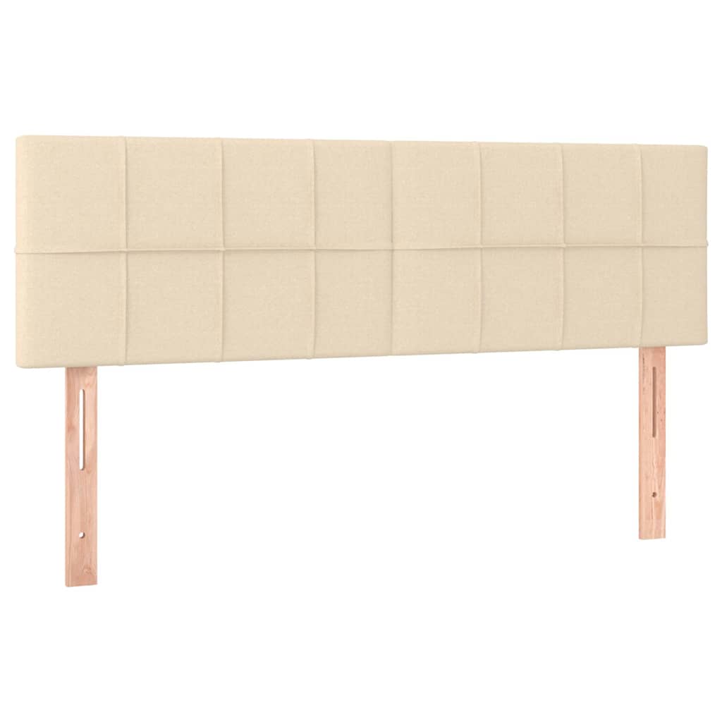 Sommier à lattes de lit avec matelas Crème 140x200 cm Tissu