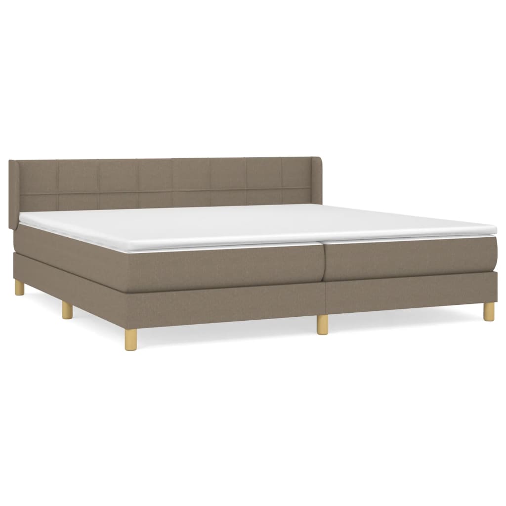 Sommier à lattes de lit avec matelas Taupe 200x200 cm Tissu - XIOS