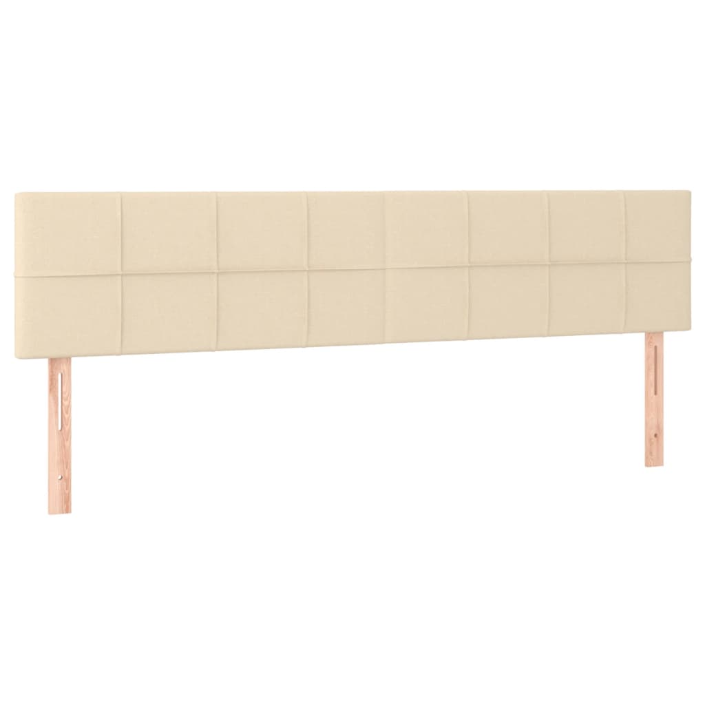 Sommier à lattes de lit avec matelas Crème 200x200 cm Tissu - XIOS