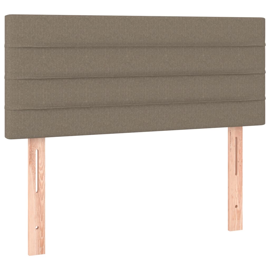 Sommier à lattes de lit avec matelas Taupe 90x190 cm Tissu - XIOS