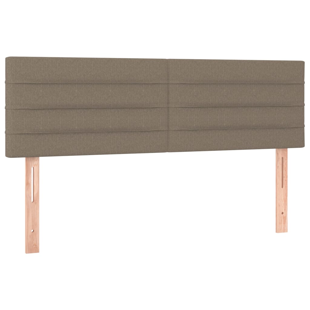 Sommier à lattes de lit avec matelas Taupe 140x190 cm Tissu - XIOS