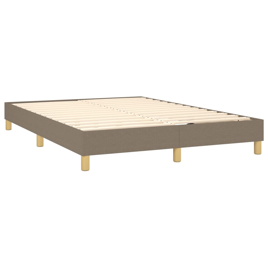 Sommier à lattes de lit avec matelas Taupe 140x200 cm Tissu - XIOS