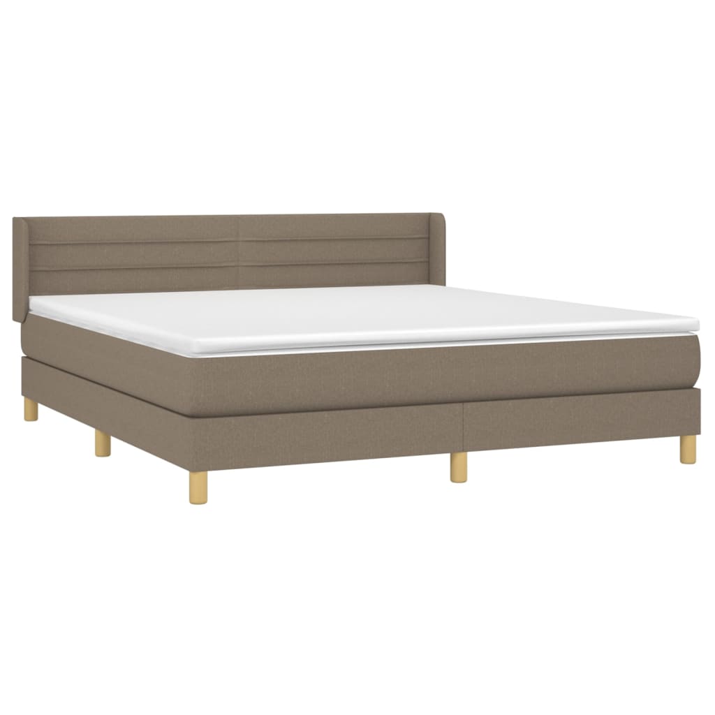 Sommier à lattes de lit avec matelas Taupe 180x200 cm Tissu - XIOS