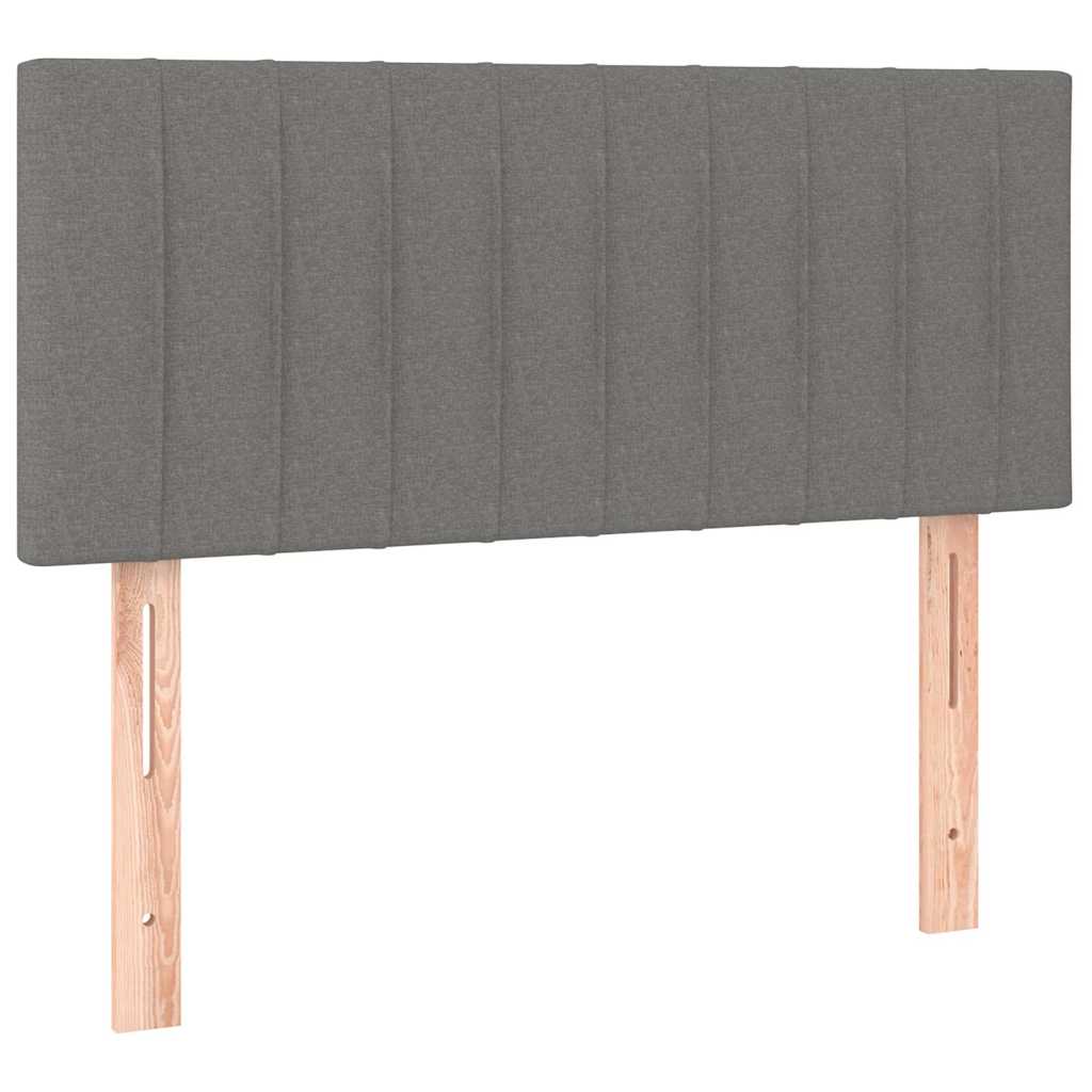 Sommier à lattes de lit avec matelas Gris foncé 80x200 cm Tissu