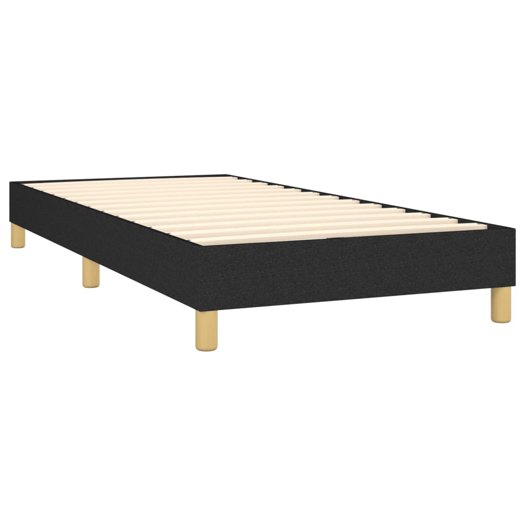Sommier à lattes de lit avec matelas Noir 100x200 cm Tissu - XIOS
