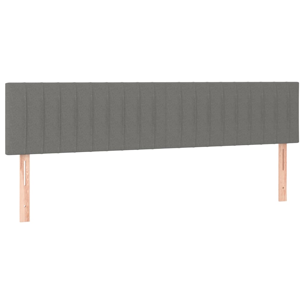 Sommier à lattes de lit avec matelas Gris foncé 180x200cm Tissu - XIOS