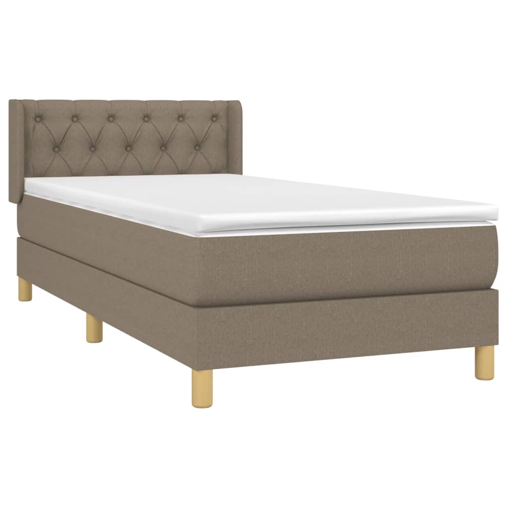 Sommier à lattes de lit avec matelas Taupe 80x200 cm Tissu - XIOS