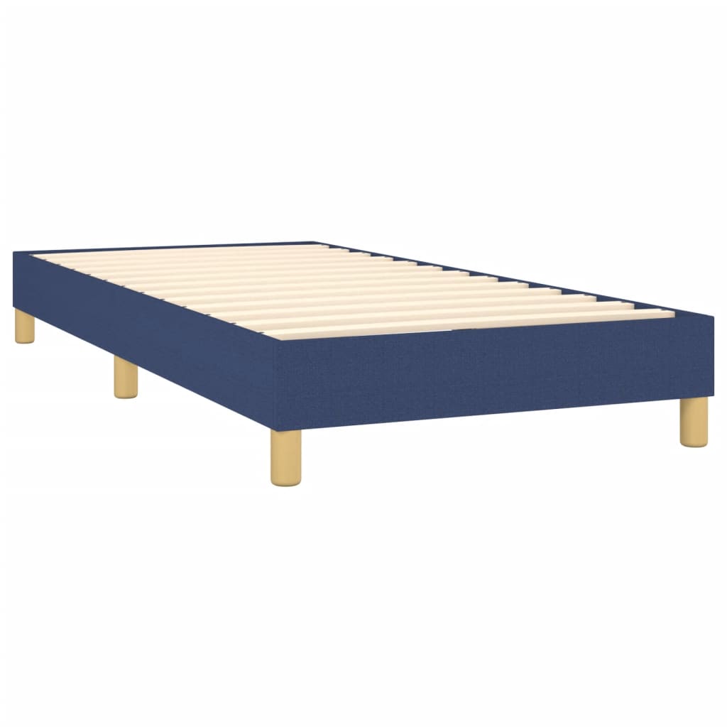 Sommier à lattes de lit avec matelas Bleu 90x190 cm Tissu - XIOS