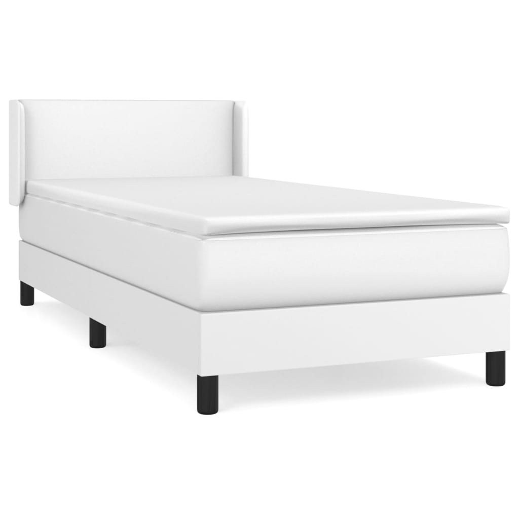 Sommier à lattes de lit avec matelas Blanc 100x200cm Similicuir - XIOS