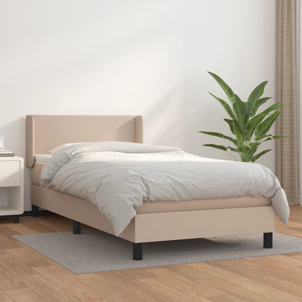 Sommier à lattes de lit avec matelas Cappuccino 100x200 cm - XIOS