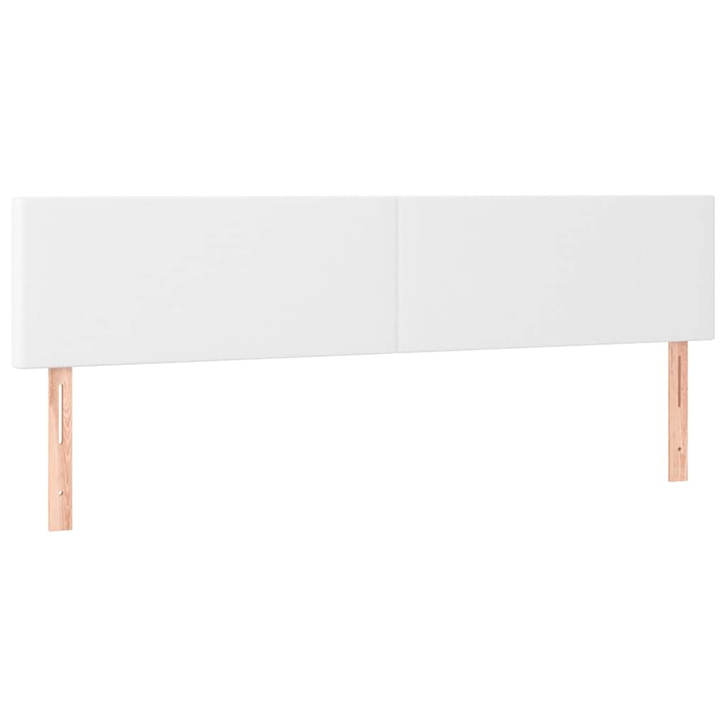 Sommier à lattes de lit avec matelas Blanc 160x200cm Similicuir