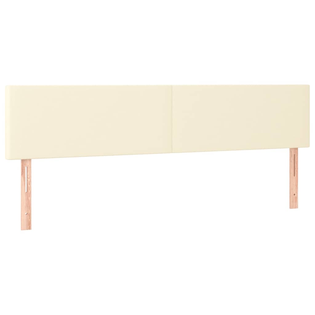 Sommier à lattes de lit avec matelas Crème 180x200cm Similicuir