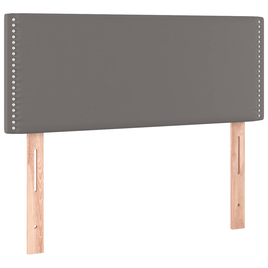 Sommier à lattes de lit avec matelas Gris 80x200 cm Similicuir - XIOS