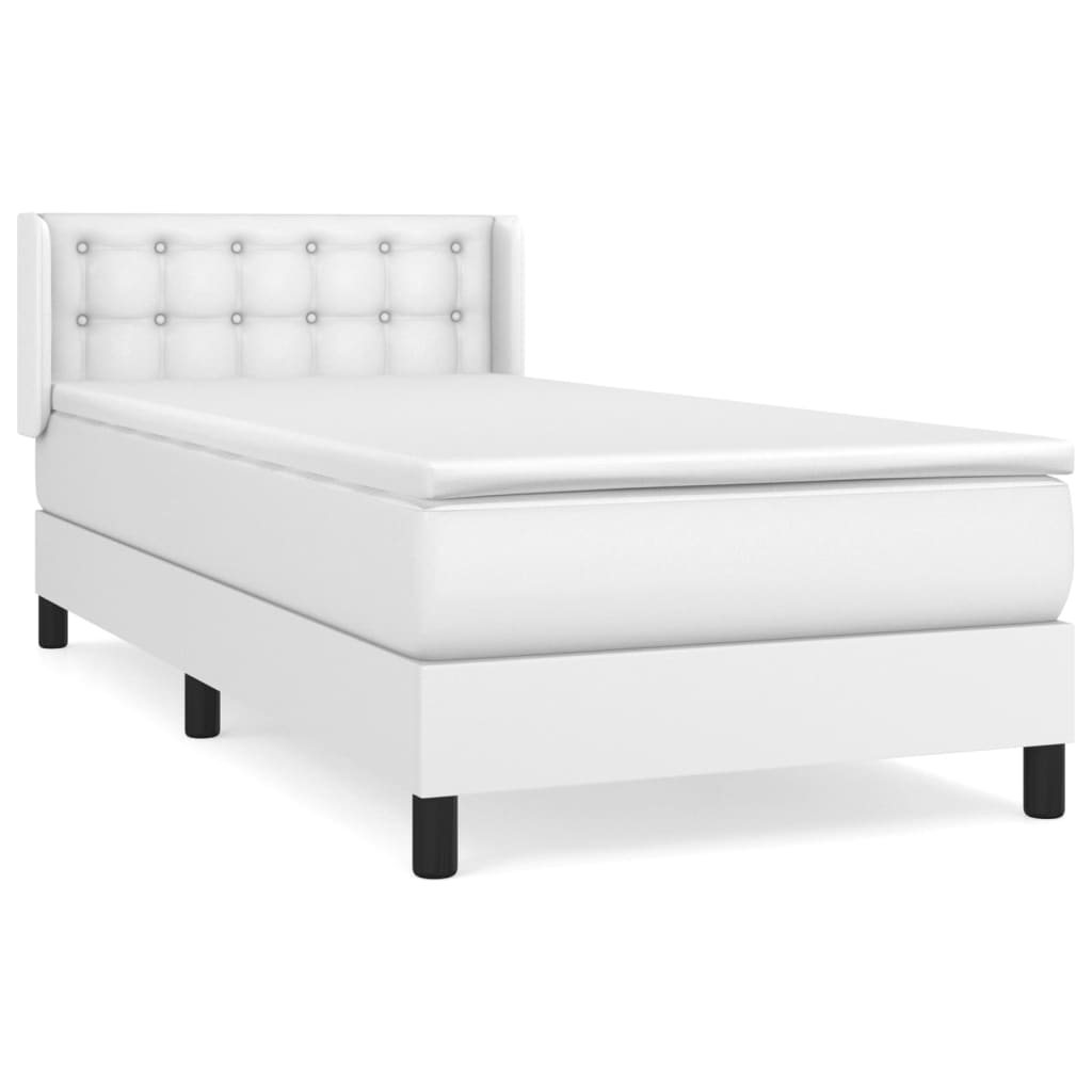 Sommier à lattes de lit avec matelas Blanc 80x200 cm Similicuir - XIOS
