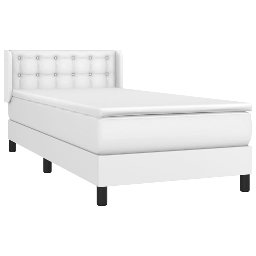 Sommier à lattes de lit avec matelas Blanc 80x200 cm Similicuir - XIOS