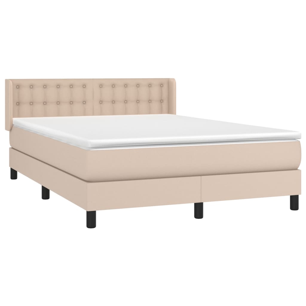 Sommier à lattes de lit avec matelas Cappuccino 140x200 cm - XIOS