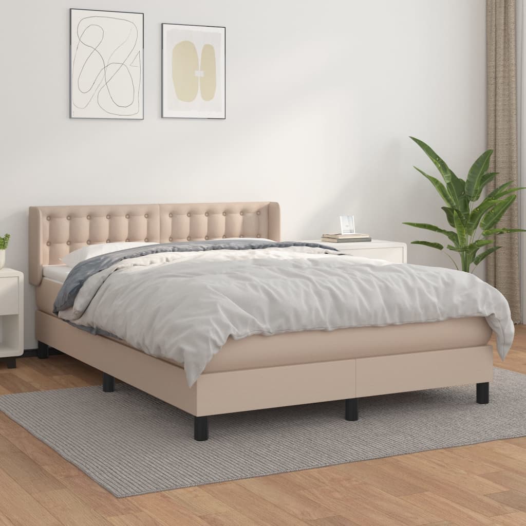 Sommier à lattes de lit avec matelas Cappuccino 140x200 cm - XIOS