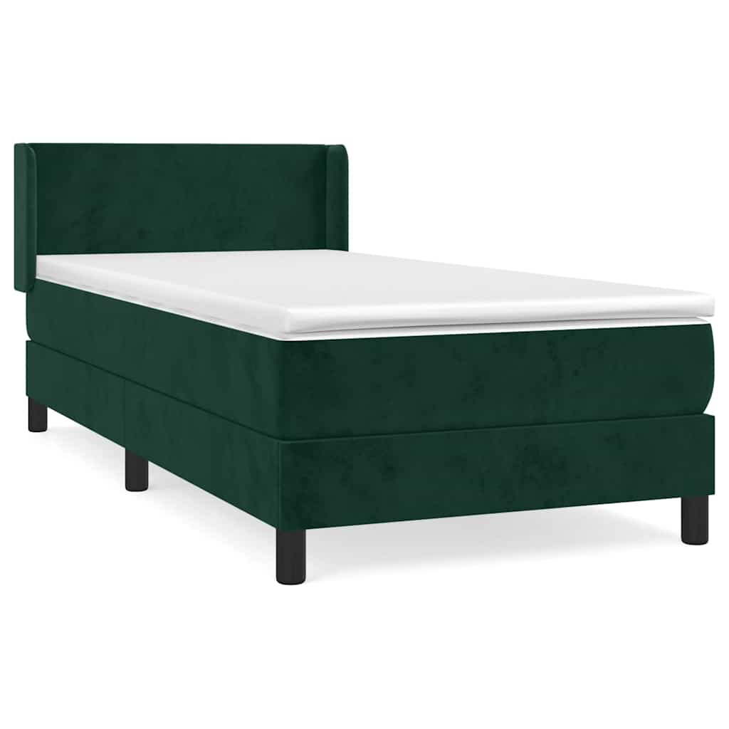 Sommier à lattes de lit et matelas Vert foncé 80x200 cm Velours - XIOS