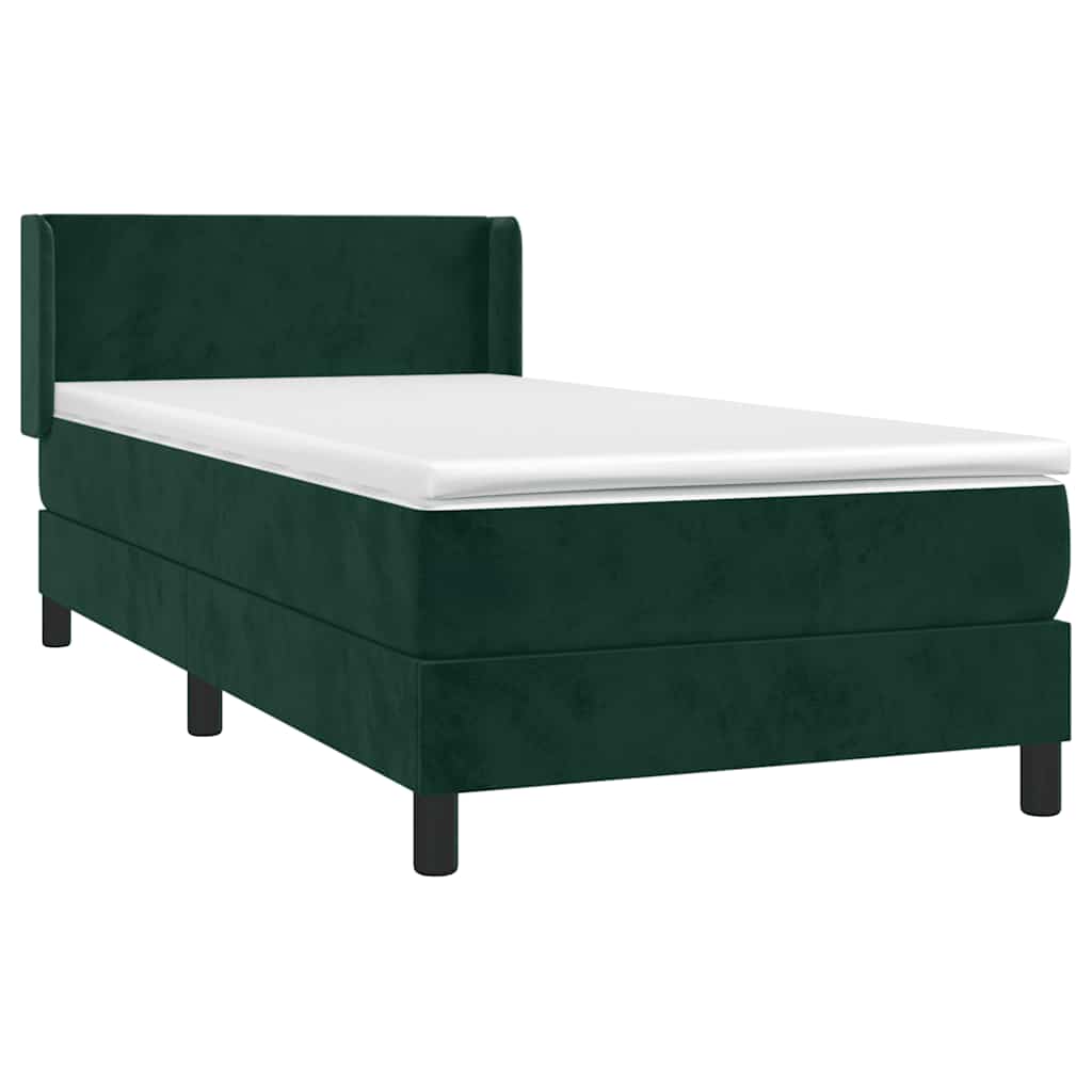 Sommier à lattes de lit et matelas Vert foncé 80x200 cm Velours - XIOS