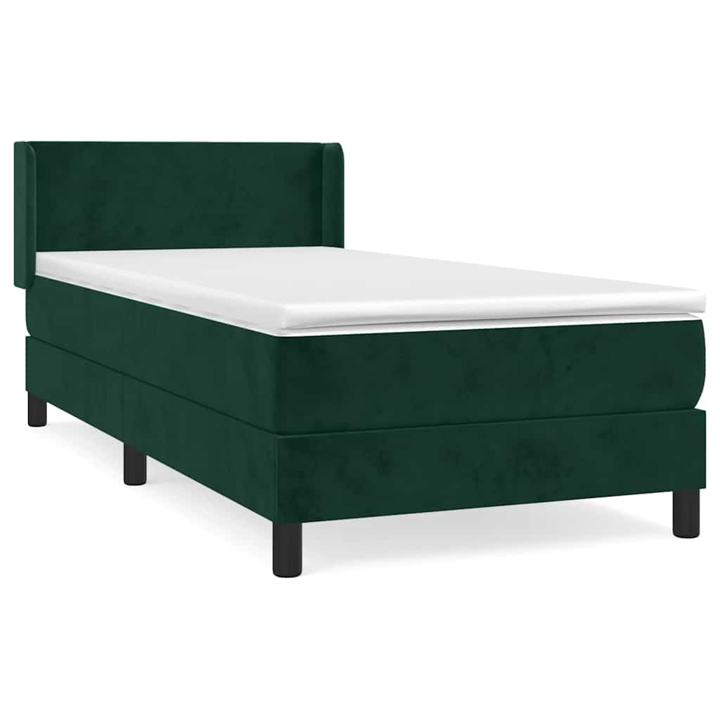 Sommier à lattes de lit avec matelas Vert foncé 90x190 cm - XIOS