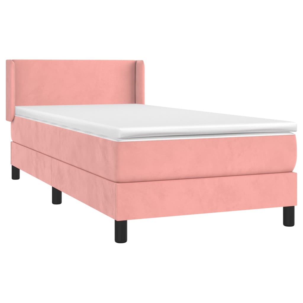 Sommier à lattes de lit avec matelas Rose 90x190 cm Velours - XIOS