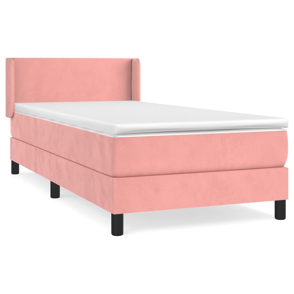 Sommier à lattes de lit avec matelas Rose 90x200 cm Velours - XIOS