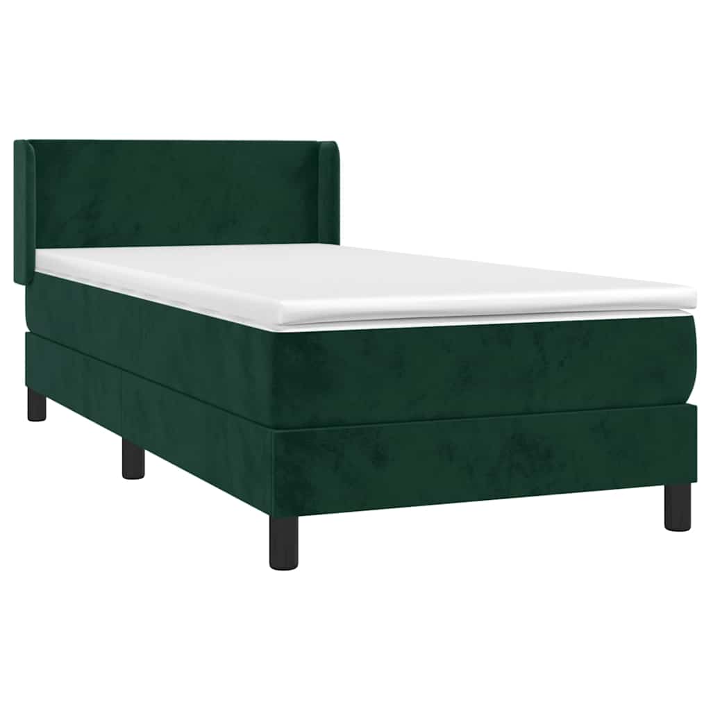 Sommier à lattes de lit avec matelas Vert foncé 100x200 cm - XIOS