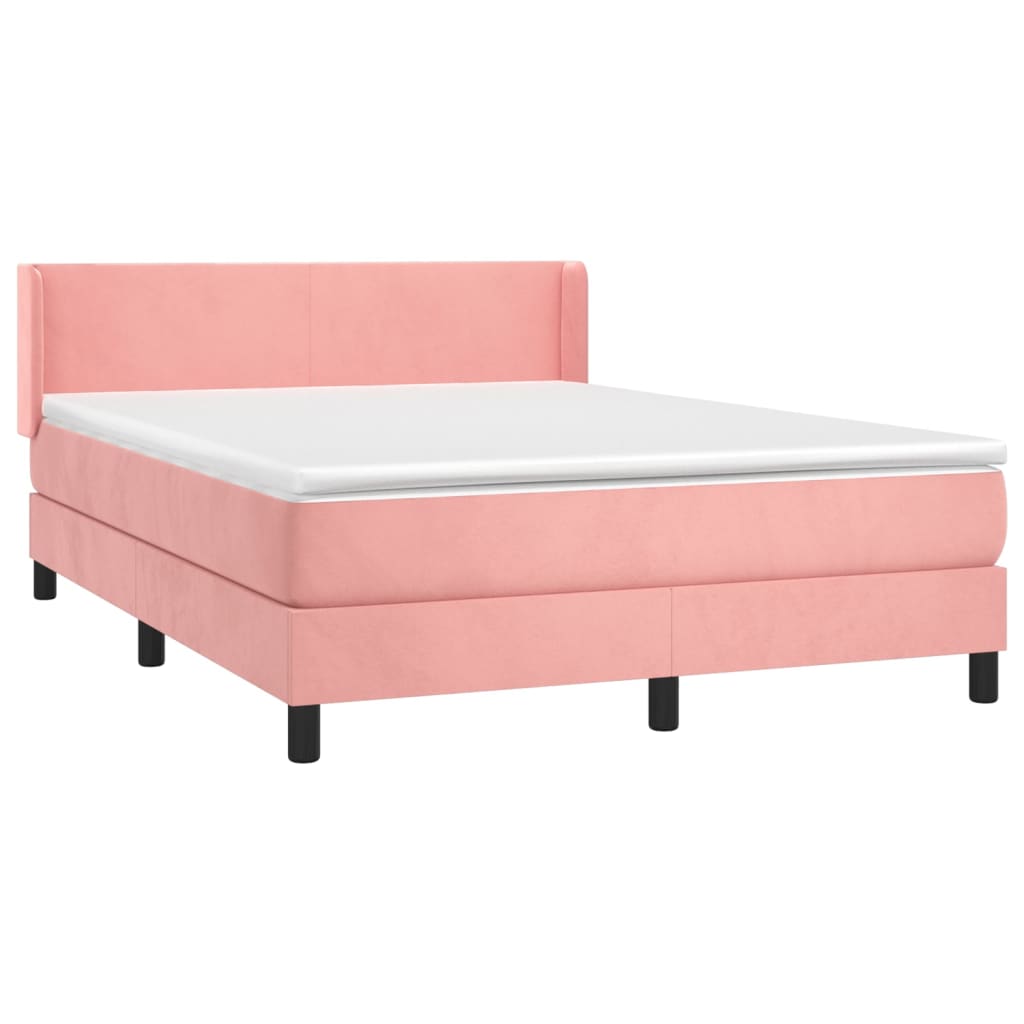 Sommier à lattes de lit avec matelas Rose 140x200 cm Velours - XIOS