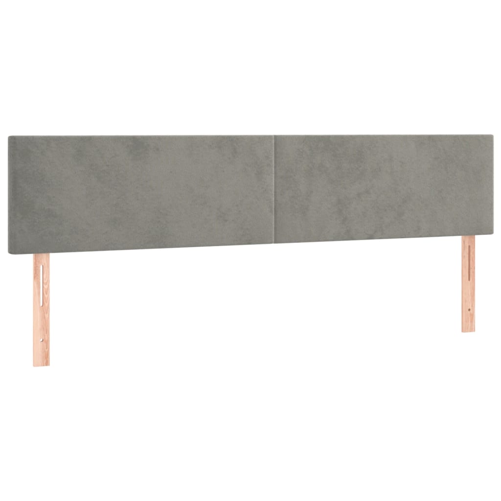 Sommier à lattes de lit et matelas Gris clair 160x200cm Velours - XIOS