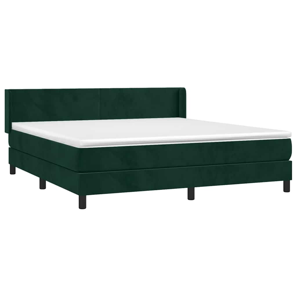 Sommier à lattes de lit et matelas Vert foncé 180x200cm Velours - XIOS