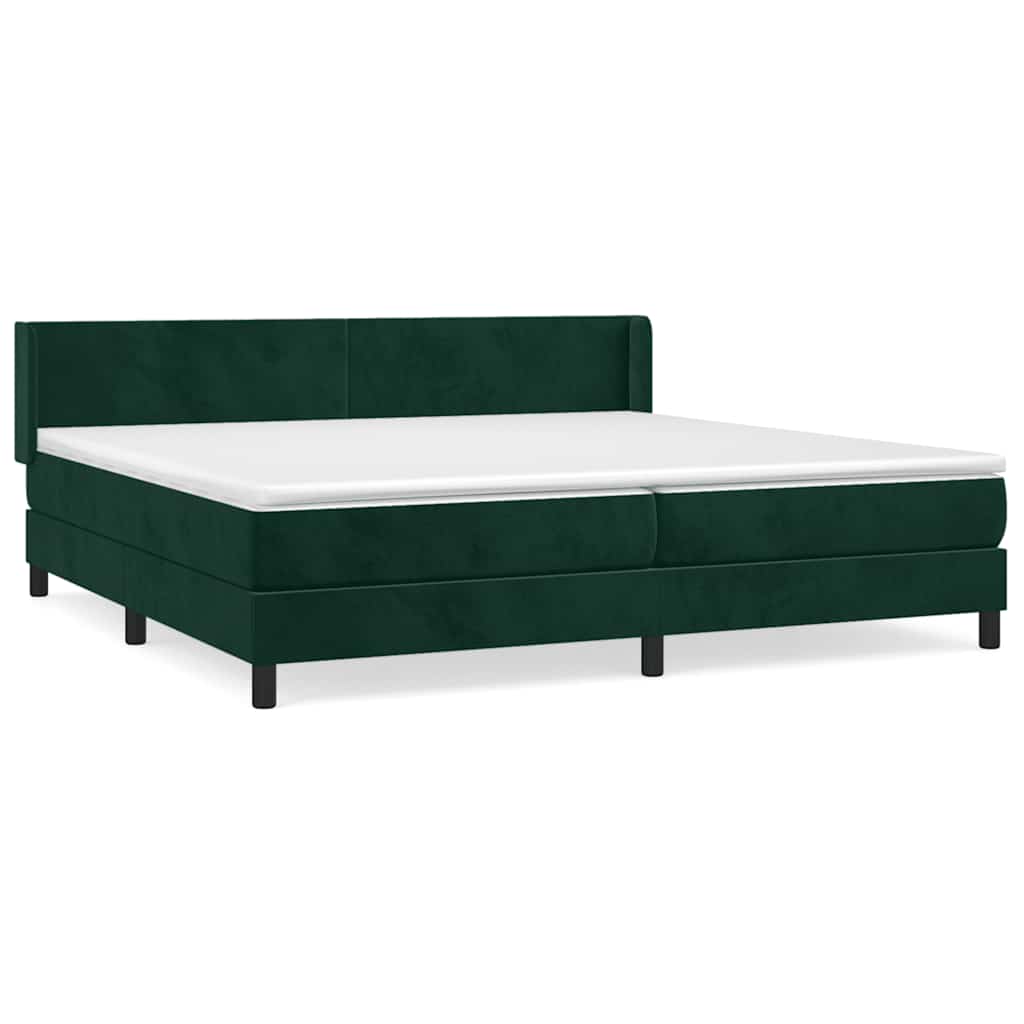 Sommier à lattes de lit et matelas Vert foncé 200x200cm Velours - XIOS