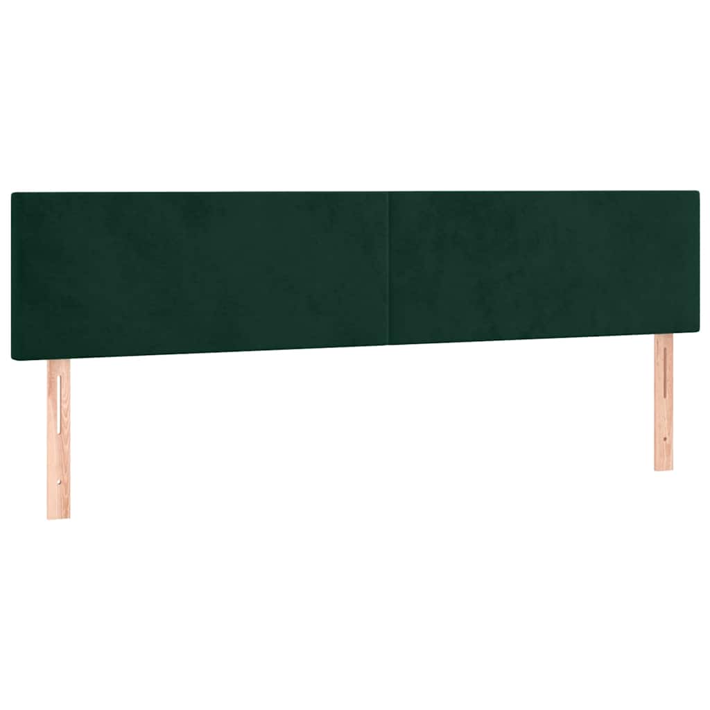 Sommier à lattes de lit et matelas Vert foncé 200x200cm Velours
