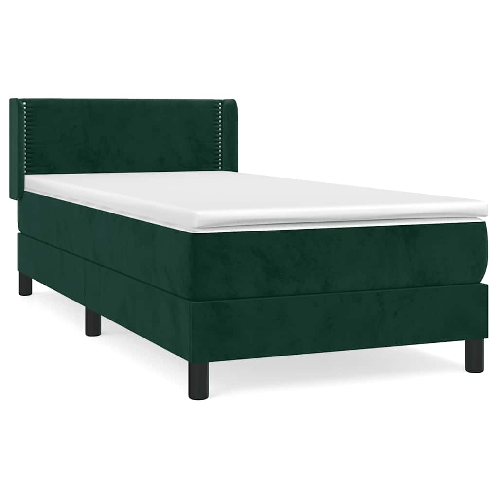 Sommier à lattes de lit avec matelas Vert foncé 100x200 cm - XIOS