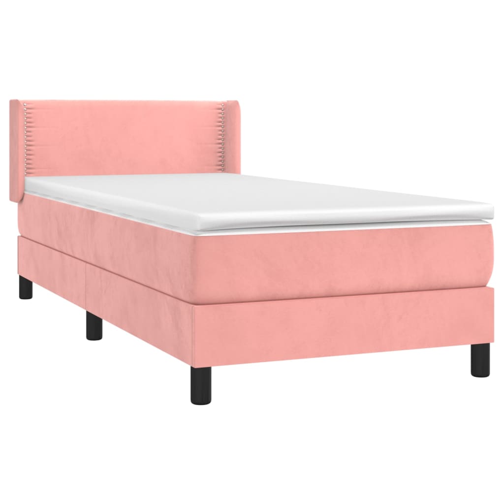 Sommier à lattes de lit avec matelas Rose 100x200 cm Velours - XIOS
