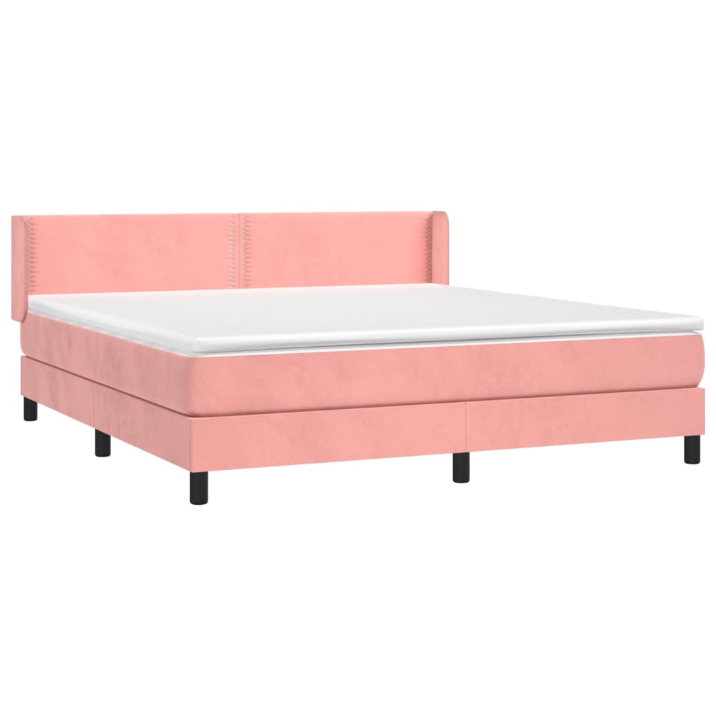 Sommier à lattes de lit avec matelas Rose 160x200 cm Velours - XIOS